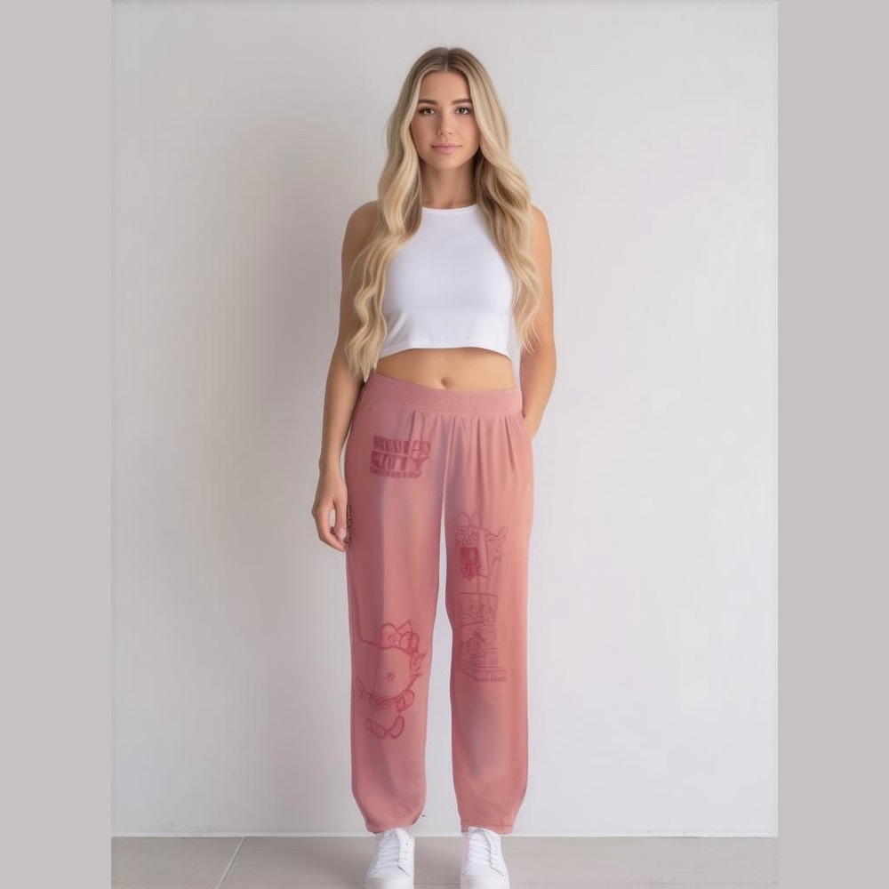 Hello Kitty Women's Pants, Pink, Size S